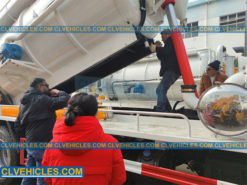sewage cleaning and suction vehicles
