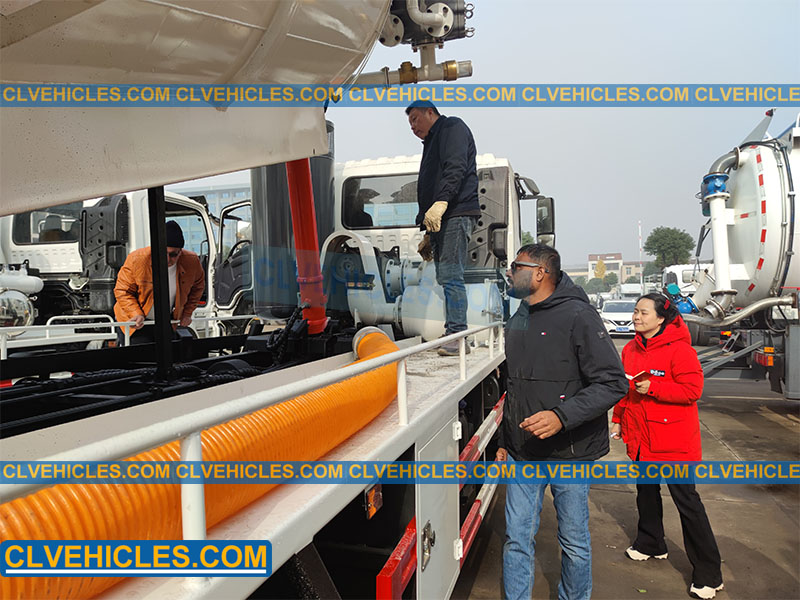 sewage cleaning and suction vehicles
