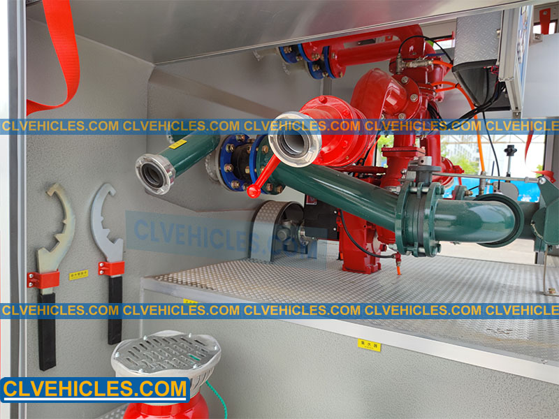 Water tank fire truck