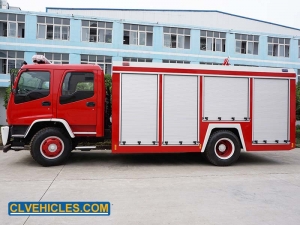xe tải với thiết bị chữa cháy