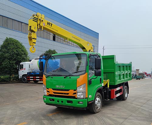 Một chiếc Xe ben ISUZU RHD với Cần cẩu 3 tấn vận chuyển đến Greneda