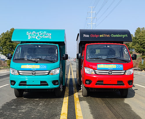 Hai chiếc xe bán đồ ăn lưu động FOTON được vận chuyển đến quần đảo Turks và Caicos.
